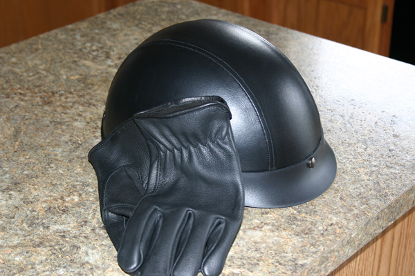 Helmet and gloves